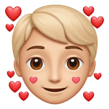 cara con ojos corazon sticker