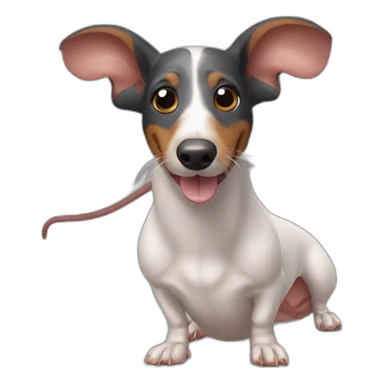 Sausage dog rat sticker