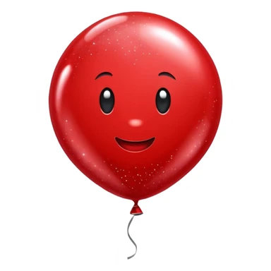 red glitter baloon chat sticker