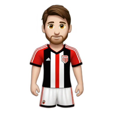 Messi con una camiseta de River Plate sticker