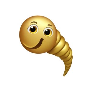 worm coming out of toilet thats golden sticker