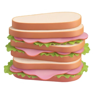 ham sandwich cut in half sticker