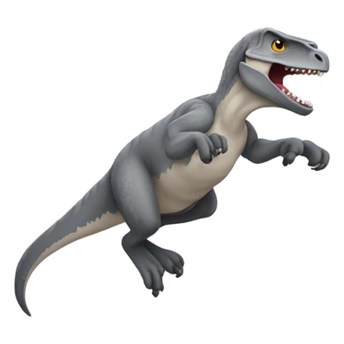 Gray raptor jumping sticker