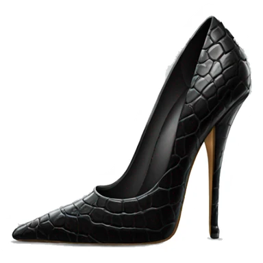 Black crocodile stiletto sticker
