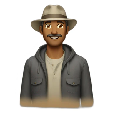 man on camal sticker