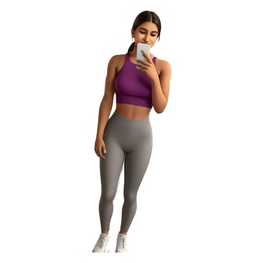 girl taking a mirror selfie sticker