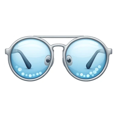 pair of glasses with sparkle sticker