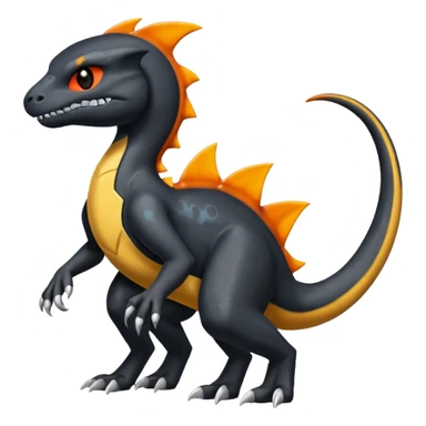 Shiny Duskull-Salandit-Umbreon-Charmeleon-Fakémon-hybrid-creature (full body)  sticker