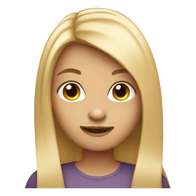 girl with long blonde hair texting a message sticker