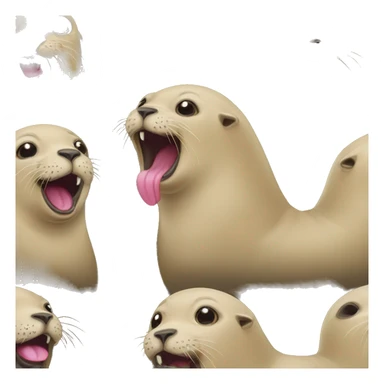 Sealion with tongue out sticker