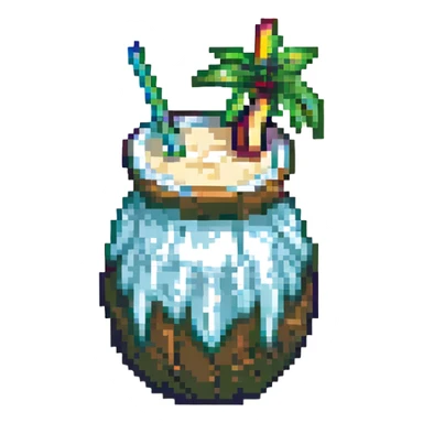 coconut cocktail sticker