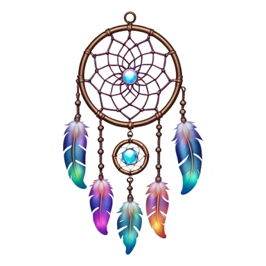 Iridescent nebula Dreamcatcher-suncatcher sticker