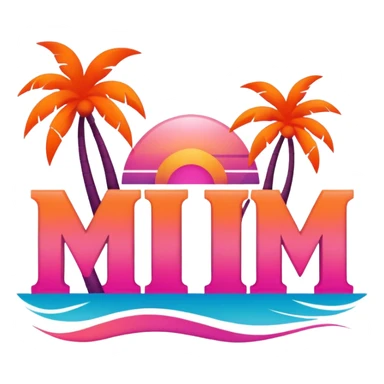 miami logo with letters MIA sticker