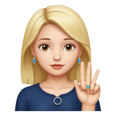 Finger and girl and dil sticker