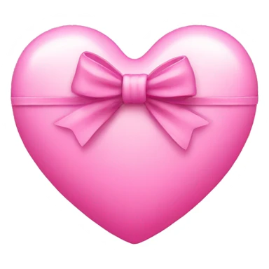 Pink heart  with bow inside  sticker