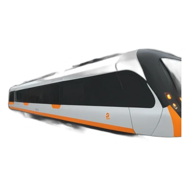 Stadler flirt train black with orange accent sticker