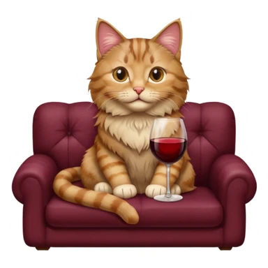 Cats On A Couch With Wine sticker