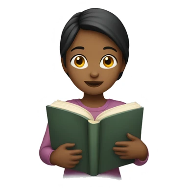 Girl with a book sticker