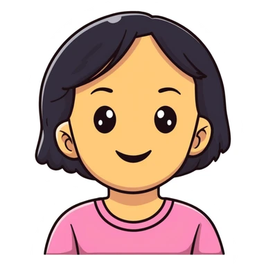 smiling girl sticker