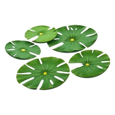 Round water lily leaf sticker