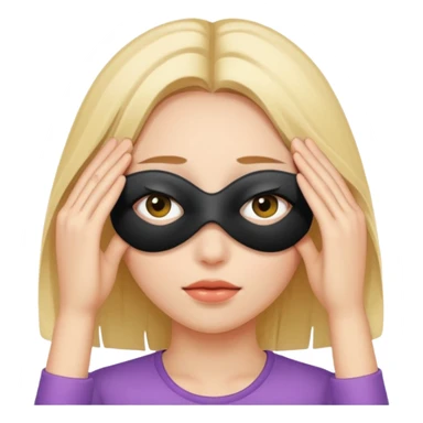 Girl covering her eyes sticker