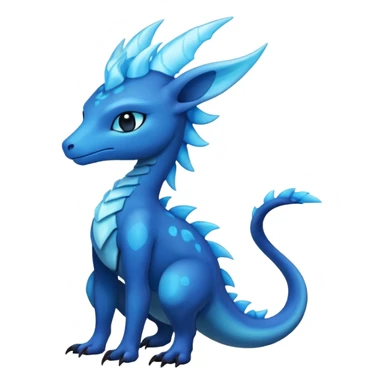 Shiny Dark Edgy  Aurorus-Inteleon-Amaura-Fakémon-hybrid-creature (full body)  sticker