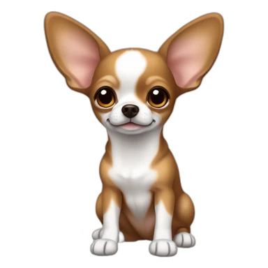 Chihuahua tricoloured brown and light brown  sticker