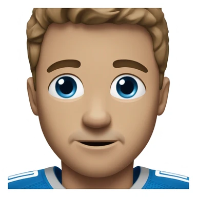 Guy with Detroit lions shirt on and blue eyes crying sticker