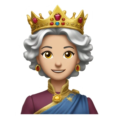 Una leon  fuerte rugiendo ,  alegre y elegante de pcon corona de brillo de Reyna  sticker