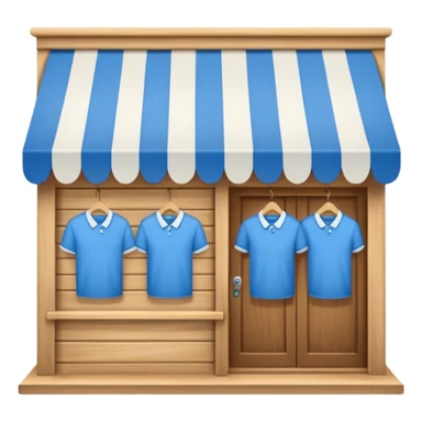 Tienda de ropa azul y blanca sticker