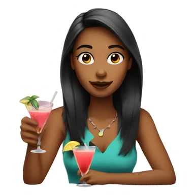 Girls drinking cocktails  sticker