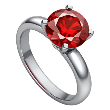 red ring marry red diamond metal prata sticker