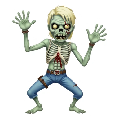 iron maiden zombie eddie glamour sparkle dance sticker