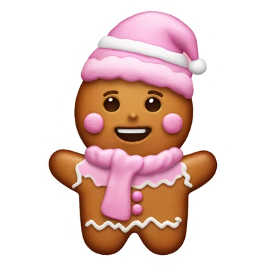 Pink gingerbread Christmas  sticker
