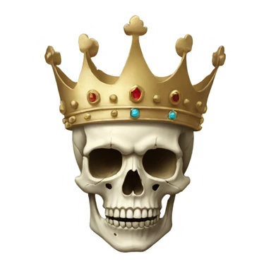 skull + crown sticker