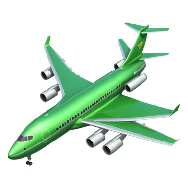 bright green jumbo jet sticker