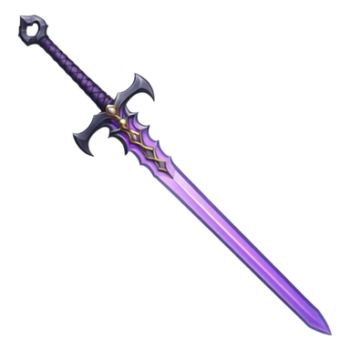 Shadow Fang — black steel + violet aura,Royal Sword. sticker