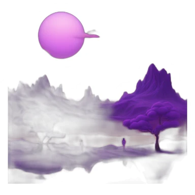 purple dreamscape by artist, it’s vvm band , 2 Pretty Famous Women  sticker