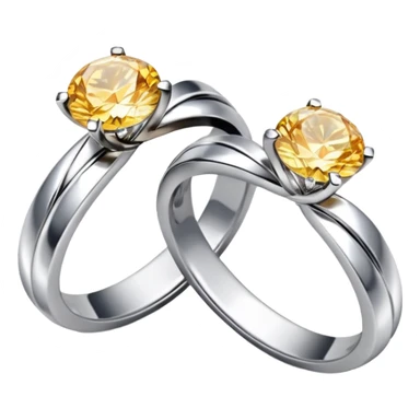 Diamond ring 💍 2 rings  twist with each other like engagement rings for man and women sticker