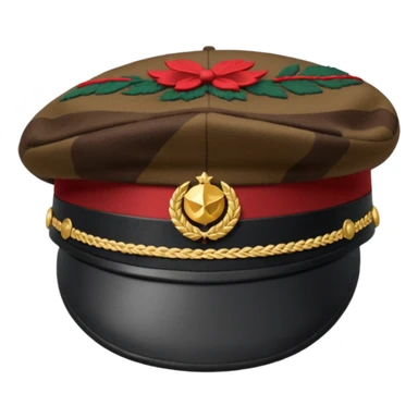 A brown military beret  sticker
