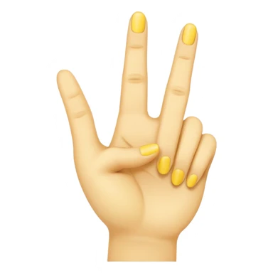 Yellow Hand With Index And Middle Finger Raised In A V Shape sticker