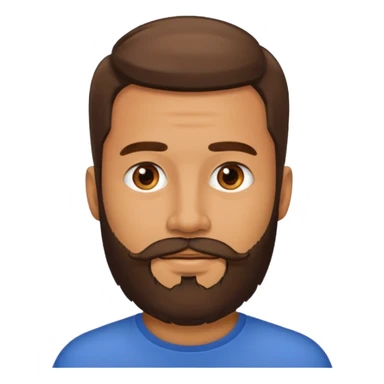 the man with a beard only on his chin sticker