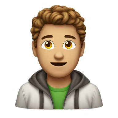 ein junger man mit Kapuze braunen Haaren  sticker