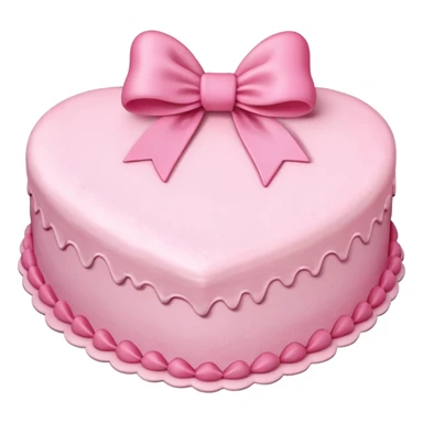 heart shaped birthday cake with pink bow sticker