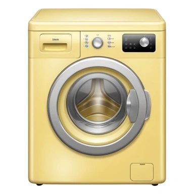 pale yellow simple washing machine sticker