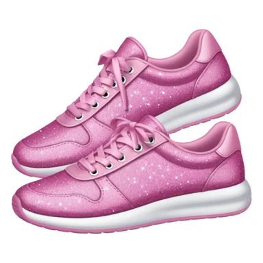 pink glitter fabric sneakers no brand sticker