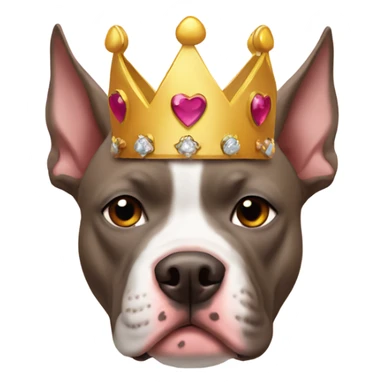 Three pitbulls wearing crowns sticker