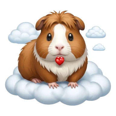 a majestic guinea pig sitting on a cloud sticker