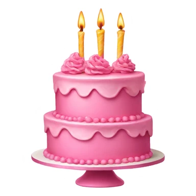 Beautiful pink birthday cake sticker