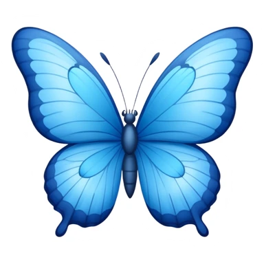 Blue butterfly with letter sticker